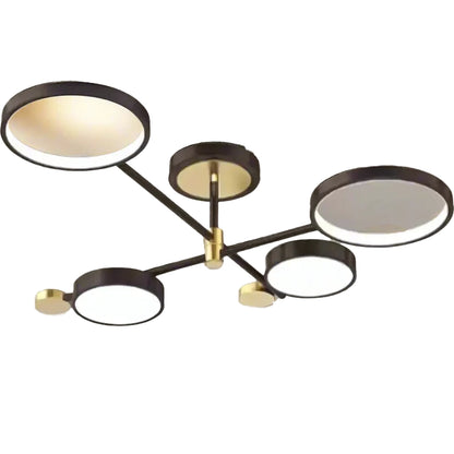 Lustra LED cu Telecomnda MARIA, 22W, 4 Elemente, Lumina Calda/Rece/Neutra, Dimabila, Negru Lustre LED cu Telecomanda Default Title Alessandro Design