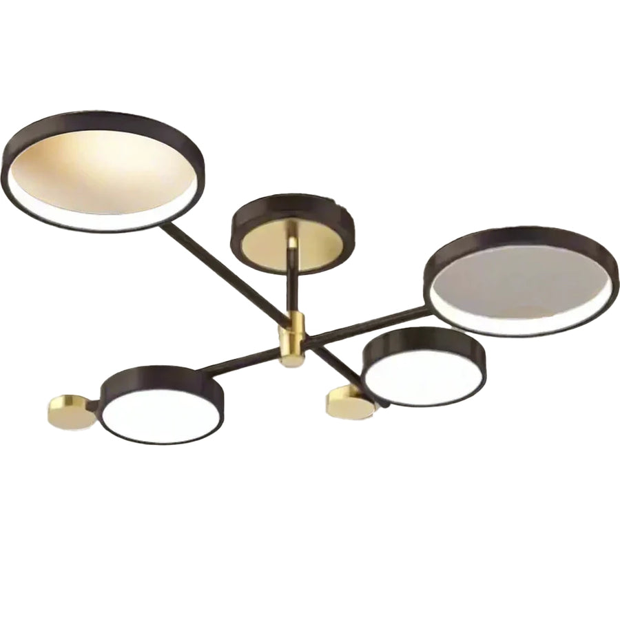 Lustra LED cu Telecomnda MARIA, 22W, 4 Elemente, Lumina Calda/Rece/Neutra, Dimabila, Negru Lustre LED cu Telecomanda Default Title Alessandro Design