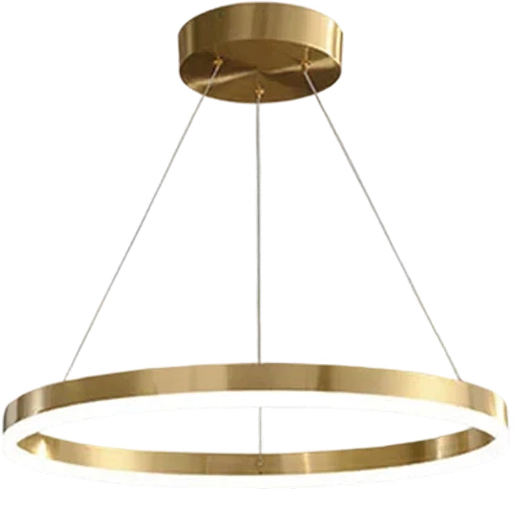 Függesztett LED-csillár, ANINA, 34W, 1 kör, átmérő 50 cm, hideg/meleg/semleges fény 3000K/4000K/6000K, szabályozható, fényes aranyfehér, állítható magasságú, fém és akril LED-csillárok távirányítóval Alapbeállítás Cím Alessandro