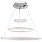 Függesztett LED-csillár távirányítóval SERENA 85W, 60cm, 3 kör, hideg/meleg/semleges fény, szabályozható, fehér, állítható magasságú LED-csillár távirányítóval Alapértelmezett cím Alessandro Design