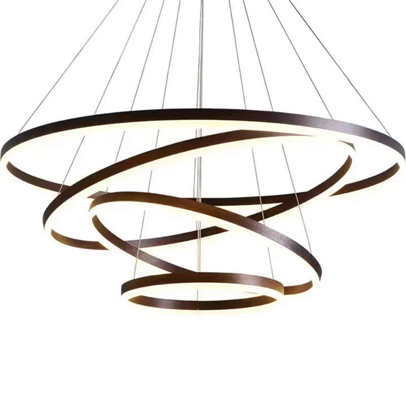 Lustra LED suspendata cu telecomanda CASIANA 130W, 4 Cercuri, lumina Rece/Calda/Neutra, Dimabila, Negru, Inaltime Reglabila Lustre LED cu Telecomanda Default Title Alessandro Design