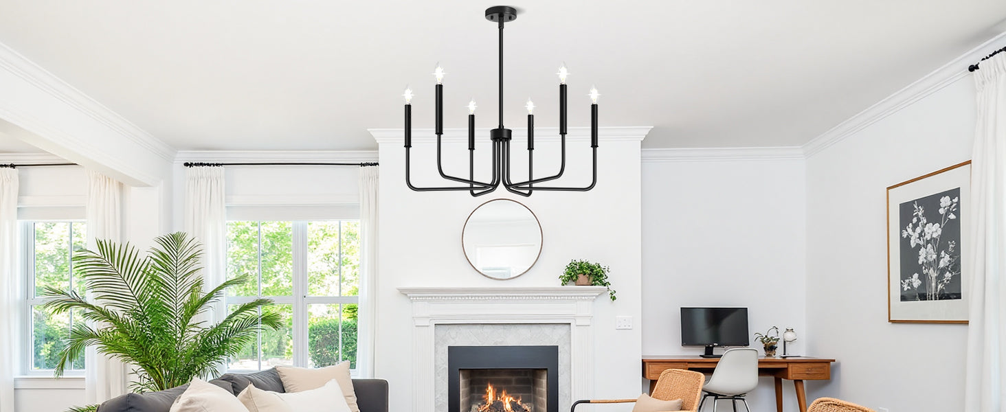 Lustra Metalic AVANT, tip Pendul cu brate, D63 cm Rotunda, 6xE14, Negru Lustre Industrial Default Title Alessandro Design