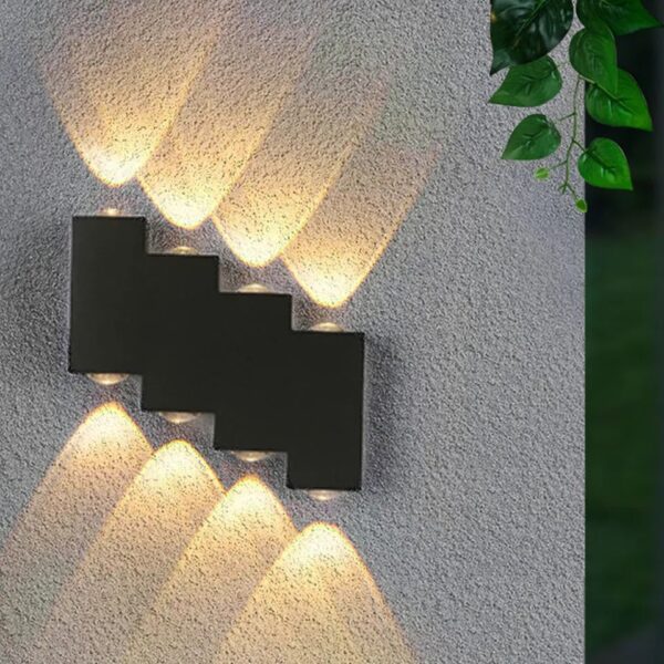 Aplica LED AX232, Exterior, 8 Surse, 8W, Negru, 3000K Aplice de Exterior Default Title Alessandro Design