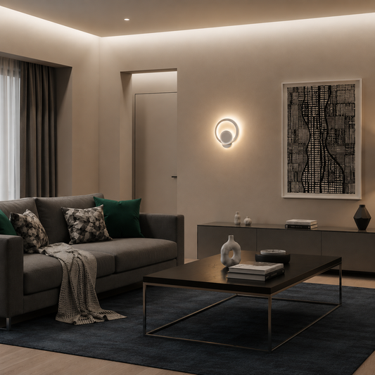 Urbanist LED lámpa 19W kerek hideg/meleg/semleges fény akril és fehér fém