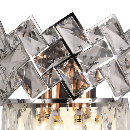 WINDSOR Cristal fali lámpa, 2x E14, Fényes króm beltéri fali lámpák Alapértelmezett cím Alessandro Design