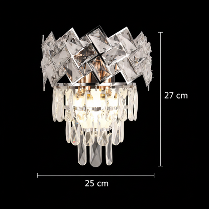 Crystal WINDSOR fali lámpa, 2x E14, Fényes króm