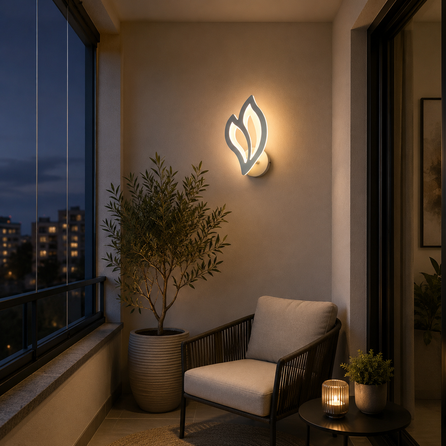 LED lámpa LILY 14W sziromfény hideg/meleg/semleges akril és fehér fém
