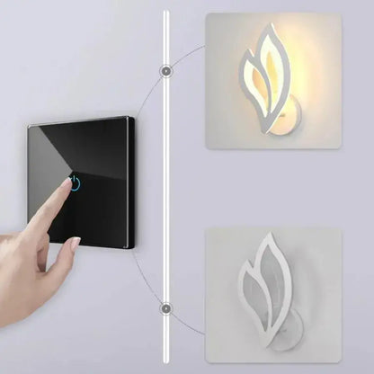 LED fali lámpa LILY 14W szirom hideg/meleg/semleges fény akril és fehér fém beltéri fali lámpák alapértelmezett cím Alessandro Design