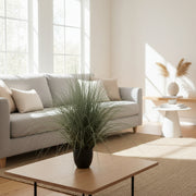 Planta Artificială Iarbă Ornamentală Tip Fântână, 110cm, Verde si Alb, Fara Ghiveci
