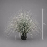 Planta Artificială Iarbă Ornamentală Tip Fântână, 110cm, Verde si Alb, Fara Ghiveci