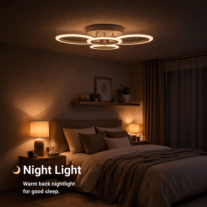 LED-es csillár távirányítóval BETTY 43W, 4 kör, hideg/meleg/semleges fény, szabályozható, fehér LED-es csillár távirányítóval Alapértelmezett cím Alessandro Design