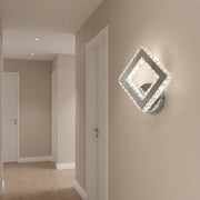 Aplica LED AP2881 cu Cristale, Patrat, 23.4W, Lumina Rece/Calda/Neutra, Crom Lucios Aplice de Interior Default Title Alessandro Design