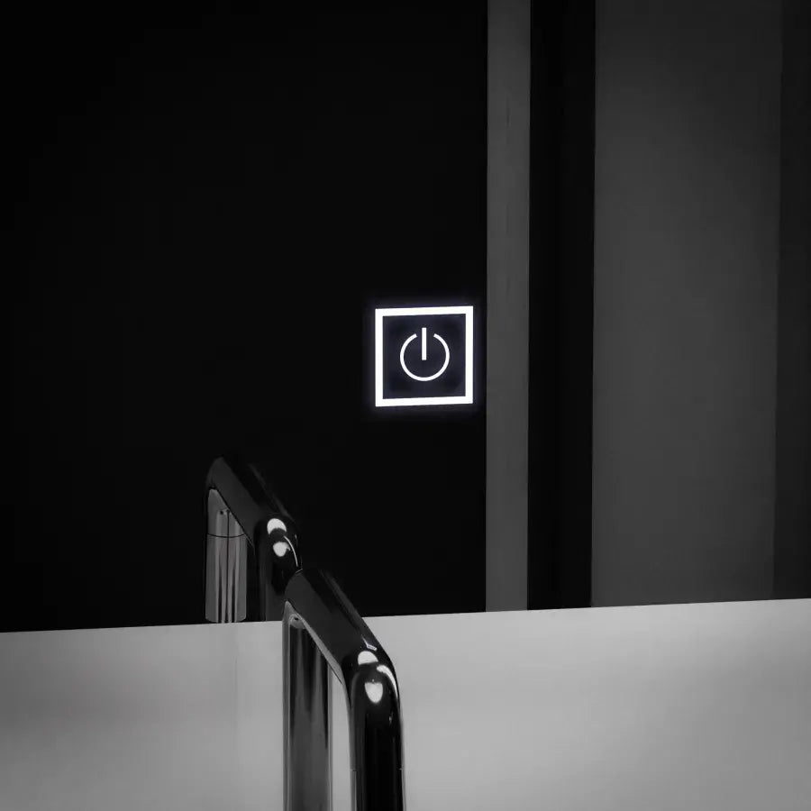 Téglalap alakú LED tükör, 60x80 cm, Getame Touch Simple LED tükör Alapértelmezett cím Alessandro Design
