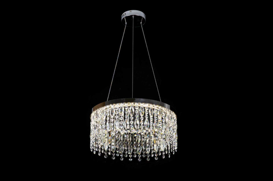 Candelabru LED cu Telecomanda, 76W, ROYALE Nobile, Diametru 40 cm, Inaltime 120 cm, Lumina Rece/Neutra/Calda, Dimabila, Argintiu, Cristal, Otel Lustre LED cu Telecomanda Default Title Alessandro Design