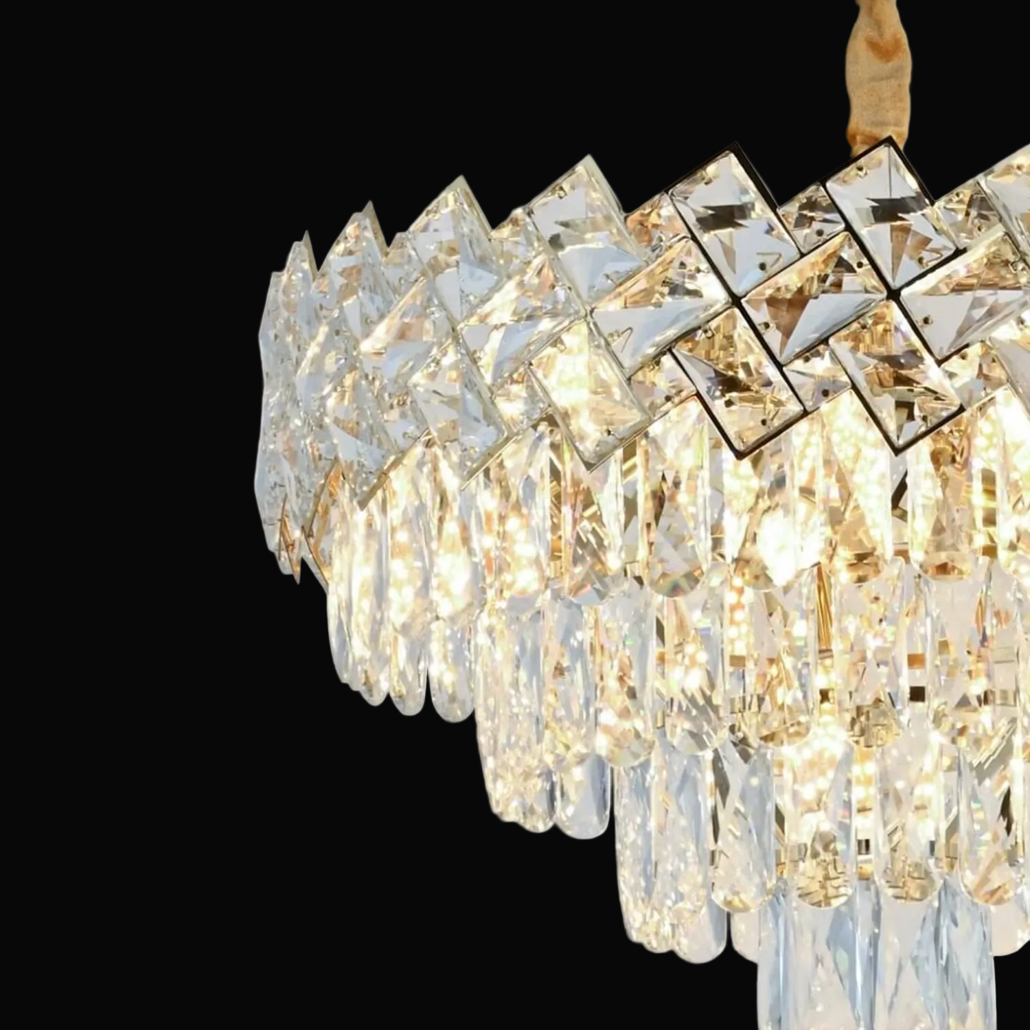 Crystal csillár WINDSOR Nobile 5xE14, átmérő 39 cm, fényes arany, állítható magasságú kristálycsillárok alapértelmezett cím Alessandro Design