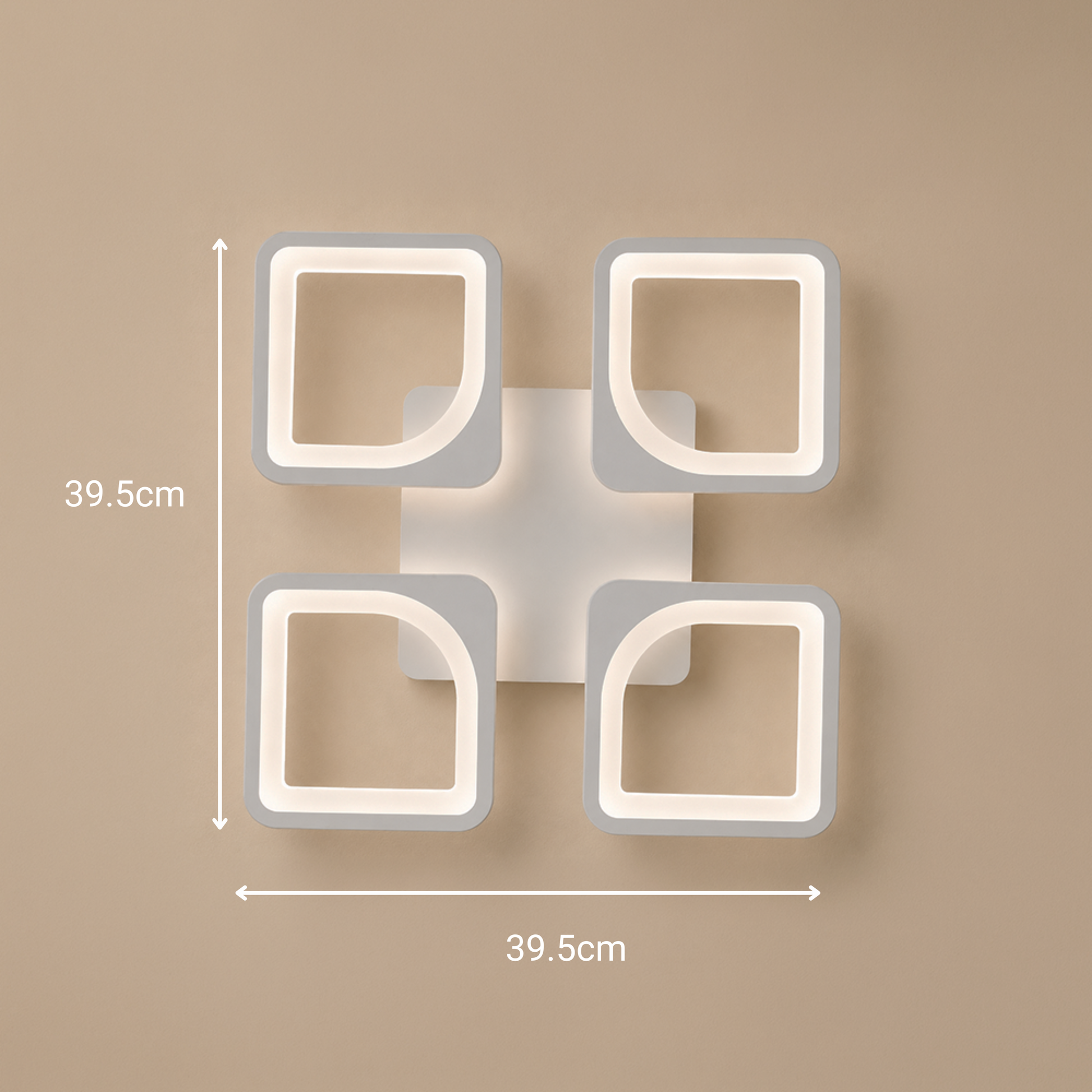 LED csillár távirányítóval ZOE 53W, 4 négyzet, hideg/meleg/semleges fény, szabályozható, fehér LED-es csillár távirányítóval Alapértelmezett cím Alessandro Design