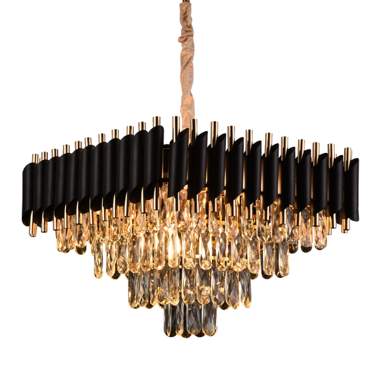 Candelabru Cristal VERSAILLES Nobile 5xE14, Diametru 38cm, Inaltime 35 cm Reglabila, Auriu, Negru, Metal, Cristal Candelabre Cristal Default Title Alessandro Design