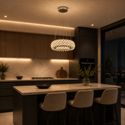 Candelabru Cristal KALTO Nobile, 72W, Inaltime Reglabila, Metal si Cristal, Crom Lucios
