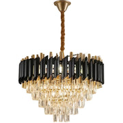 Kristály csillár VERSAILLES Elegance 8x E14, átmérő 50 cm, fekete, fényes arany, állítható magasságú kristálycsillárok alapértelmezett cím Alessandro Design