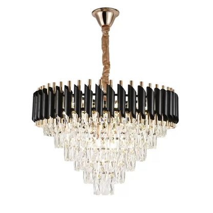 Kristály csillár VERSAILLES Magno 8xE14, átmérő 60 cm, fekete és arany, állítható magasságú kristálycsillárok alapértelmezett cím Alessandro Design