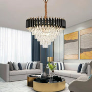 Kristály csillár VERSAILLES Magno 8xE14, átmérő 60 cm, fekete és arany, állítható magasságú kristálycsillárok alapértelmezett cím Alessandro Design