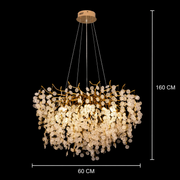 WALTZ szerenád kristálycsillár, 6xG9, arany, 60 cm, állítható magasságú
