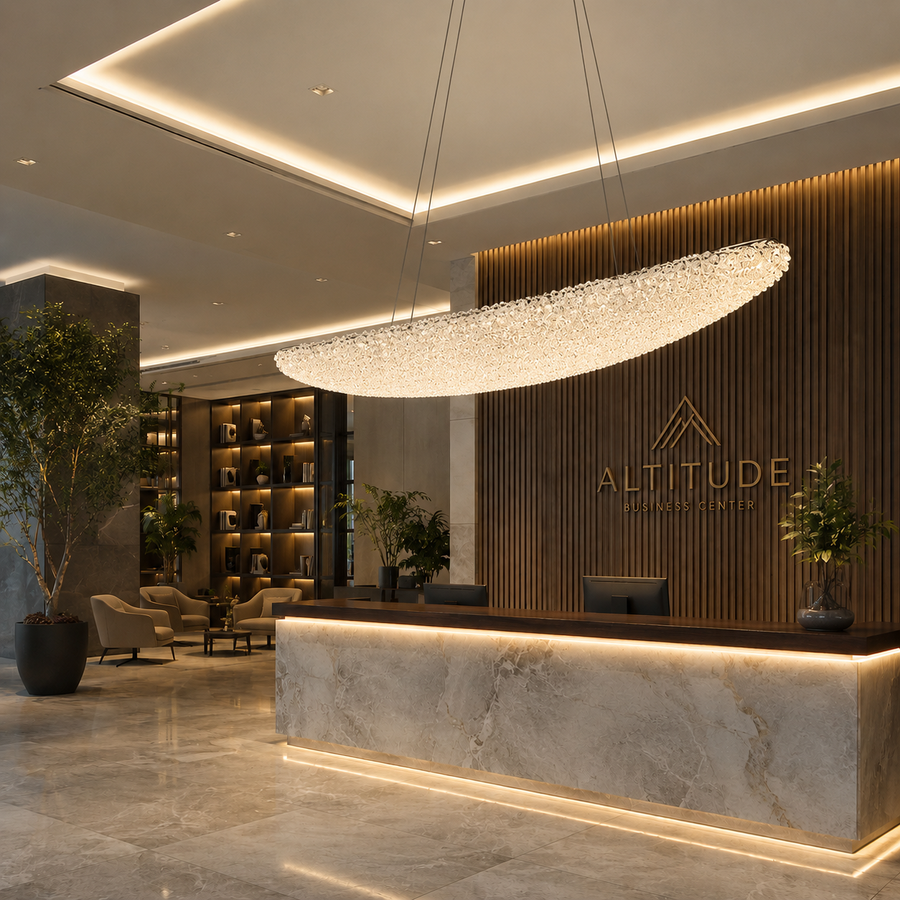 Candelabru Modern cu Cristal, Telecomanda, PRAGA, 125W, Lumina Calda/Neutra/Rece, Lungime 160 cm, Auriu, Inaltime reglabila