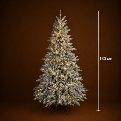 Brad Artificial UUMMANNAQ, 180 cm, 861 vârfuri, Suport Metalic, Verde