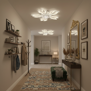 Lustra LED Ventilator ANEMO cu Telecomanda, 30W, D61cm, Lumina Rece/Neutra/Calda, Metal si Plastic, Alb