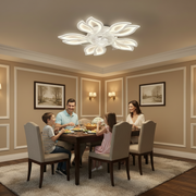 Lustra LED Ventilator ANEMO cu Telecomanda, 30W, D61cm, Lumina Rece/Neutra/Calda, Metal si Plastic, Alb