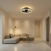 Lustra LED VEYA cu Telecomanda, 38W, D50cm, Lumina Rece/Neutra/Calda, Metal si Plastic, Negru