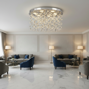 Crystal LED csillár LLC210/550CH kerek, 30W, hideg/meleg/semleges fény, kristály, fényes króm