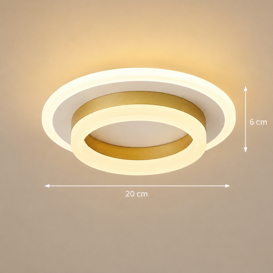 LED csillár SOLENA ROTONDA 21W, átmérő 20cm, hideg/meleg/semleges fény, aranyfehér LED csillárok alapbeállítás Alessandro Design