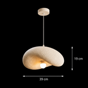 Lustra Moderna FOAMER Nobile, 39 cm, Suspendata, 1 X E27, Alb, Metal si Spuma, Inaltime Reglabila Lustre Clasice Default Title Alessandro Design