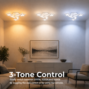 LED-es csillár távirányítóval IPOMOEA 51W, 3 csillag, hideg/meleg/semleges fény, szabályozható, fehér LED-es csillár távirányítóval Alapértelmezett cím Alessandro Design