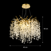 Kristálycsillár WALTZ szerenád, 6xG9, arany, 40 cm, állítható magasságú kristálycsillárok, alapértelmezett cím Alessandro Design