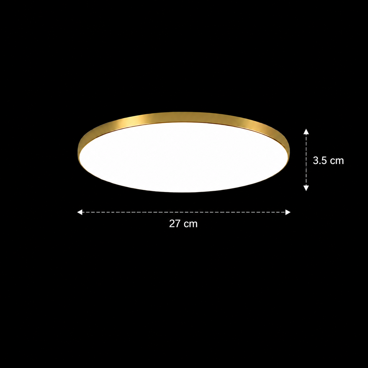 LED mennyezeti lámpa SOLIS 27cm 20W Cold Light Arany LED mennyezeti lámpák Alapértelmezett cím Alessandro Design