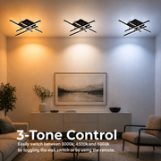 LED csillár távirányítóval LINEX, 52 W, 4 elem, lineáris, hideg/meleg/semleges fény, szabályozható, fekete LED csillárok távirányítóval Alapértelmezett cím Alessandro Design