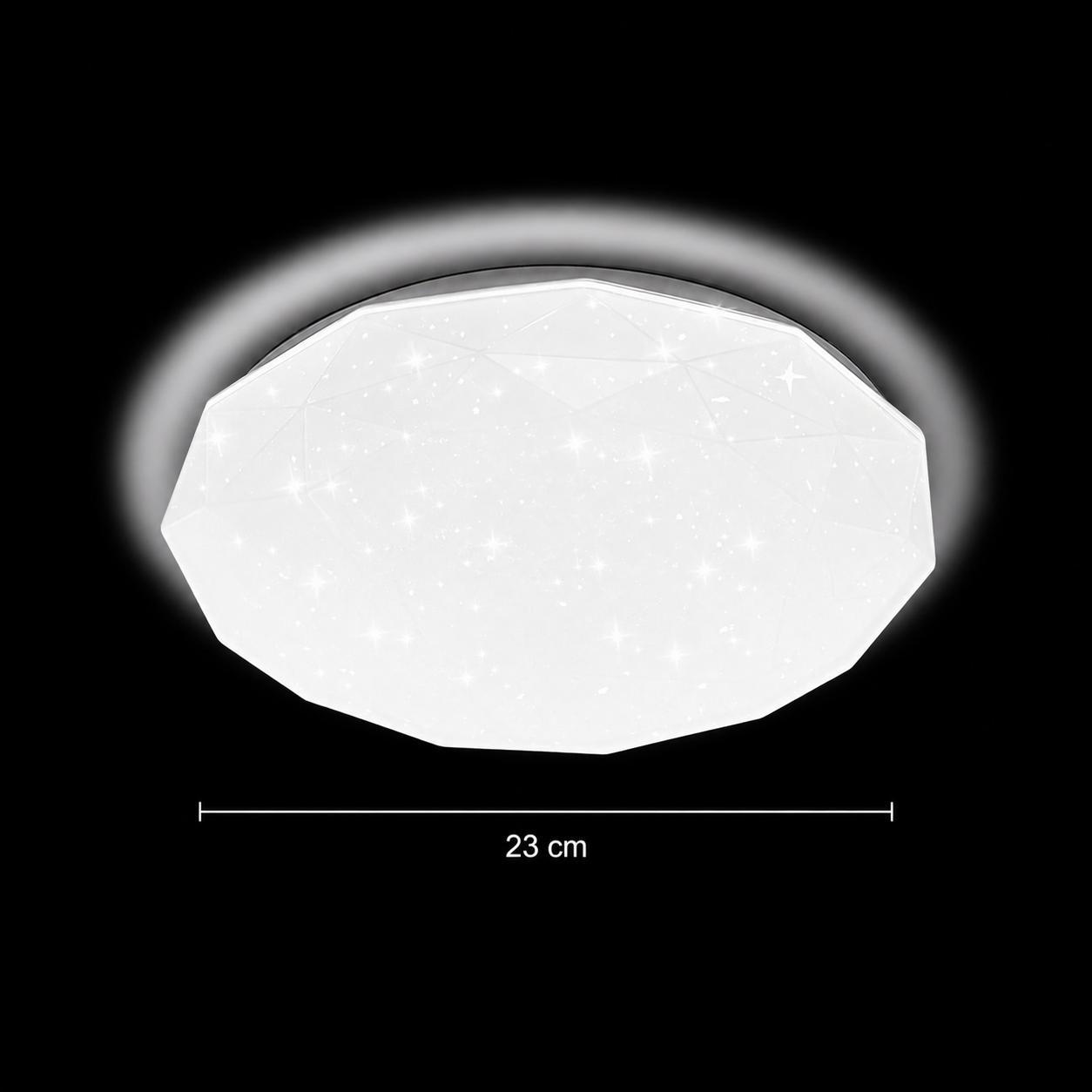 Hatszögletű LED mennyezeti lámpa 23 cm, 22W, 3000K / 4000K / 6000K, fehér, fém és akril LED mennyezeti lámpák Alapértelmezett cím Alessandro Design