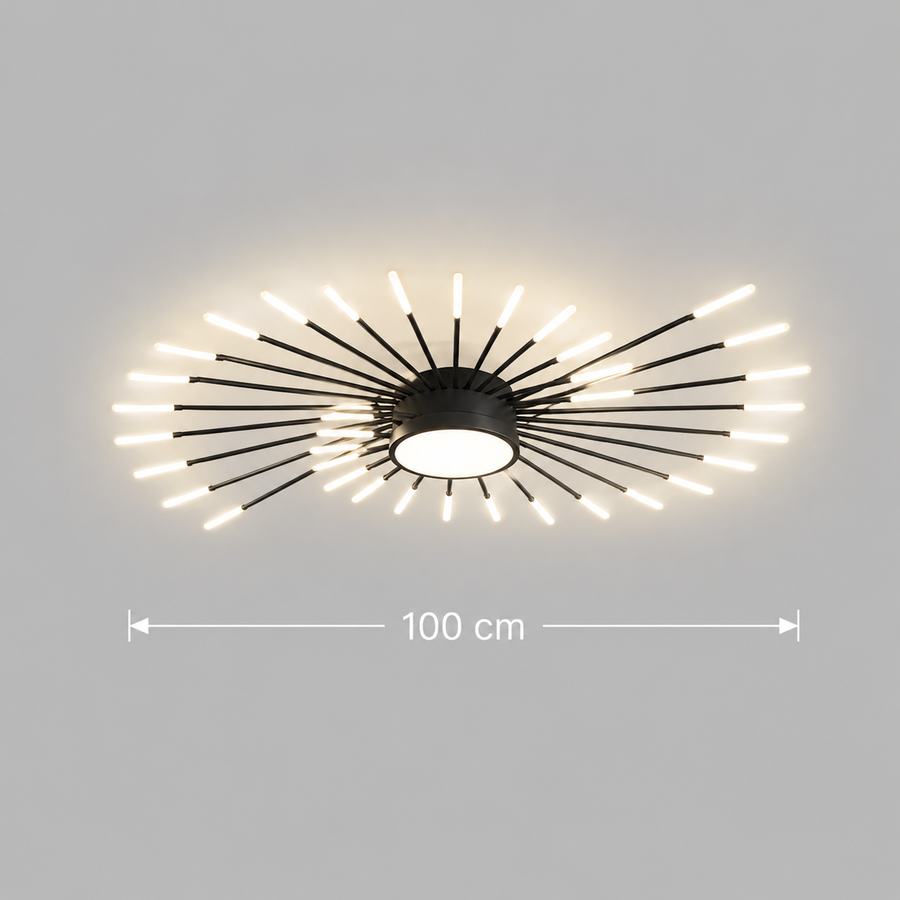 Lustra LED KALESA Grande, Lumina Neutra 4000K, 28W, Alb, Metal si Acril