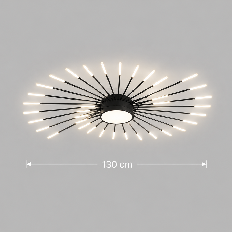 Lustra LED KALESA Grande Supremo, Ø130cm,  Lumina Neutra 4000K, 42W, Alb, Metal si Acril