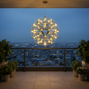 LED Crystal Chandelier Kilkenny Culmino, 144W, semleges fény, 60 cm átmérőjű, arany