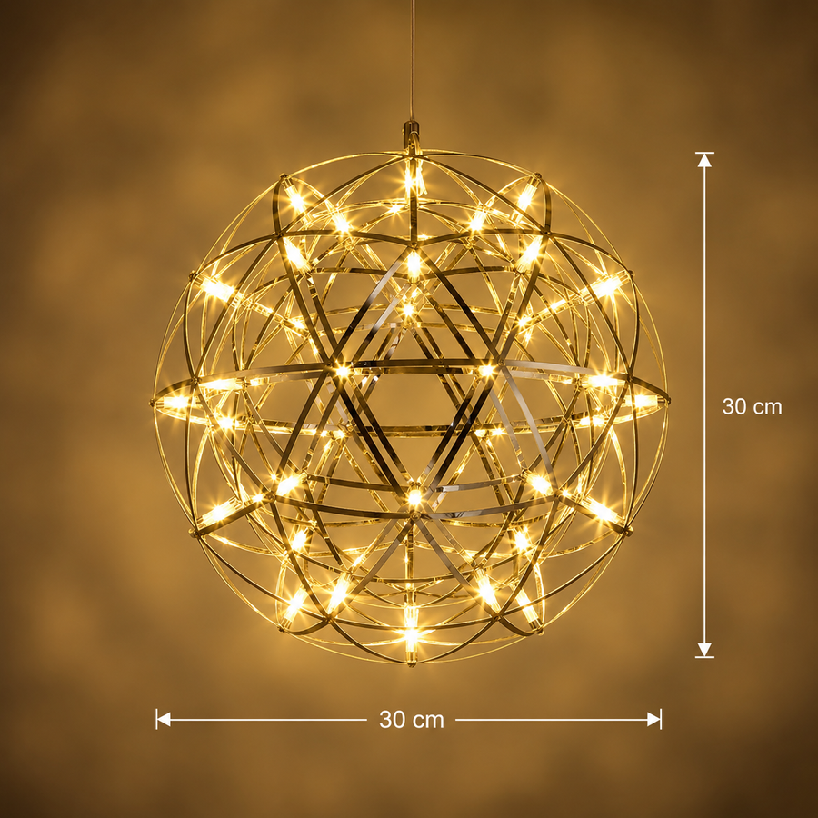 LED Crystal Chandelier Kilkenny Culmino, 144W, semleges fény, 60 cm átmérőjű, arany