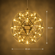 LED Crystal Chandelier Kilkenny Culmino, 144W, semleges fény, 60 cm átmérőjű, arany