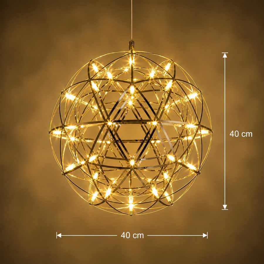LED Crystal Chandelier Kilkenny Culmino, 144W, semleges fény, 60 cm átmérőjű, arany