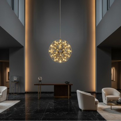 LED Crystal Chandelier Kilkenny Culmino, 144W, semleges fény, 60 cm átmérőjű, arany