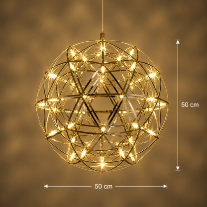 LED Crystal Chandelier Kilkenny Culmino, 144W, semleges fény, 60 cm átmérőjű, arany