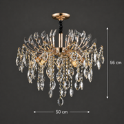 PALERMO Eleganza kristálycsillár 5xE14, átmérő 50 cm, arany