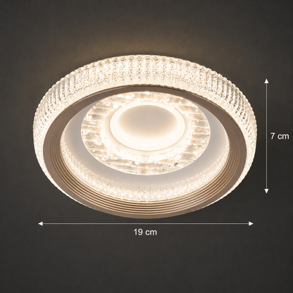 Lustra LED TIRE, 29W, Diametru 19cm, Lumina Calda/Neutra/Rece, Alb, Metal si Acril