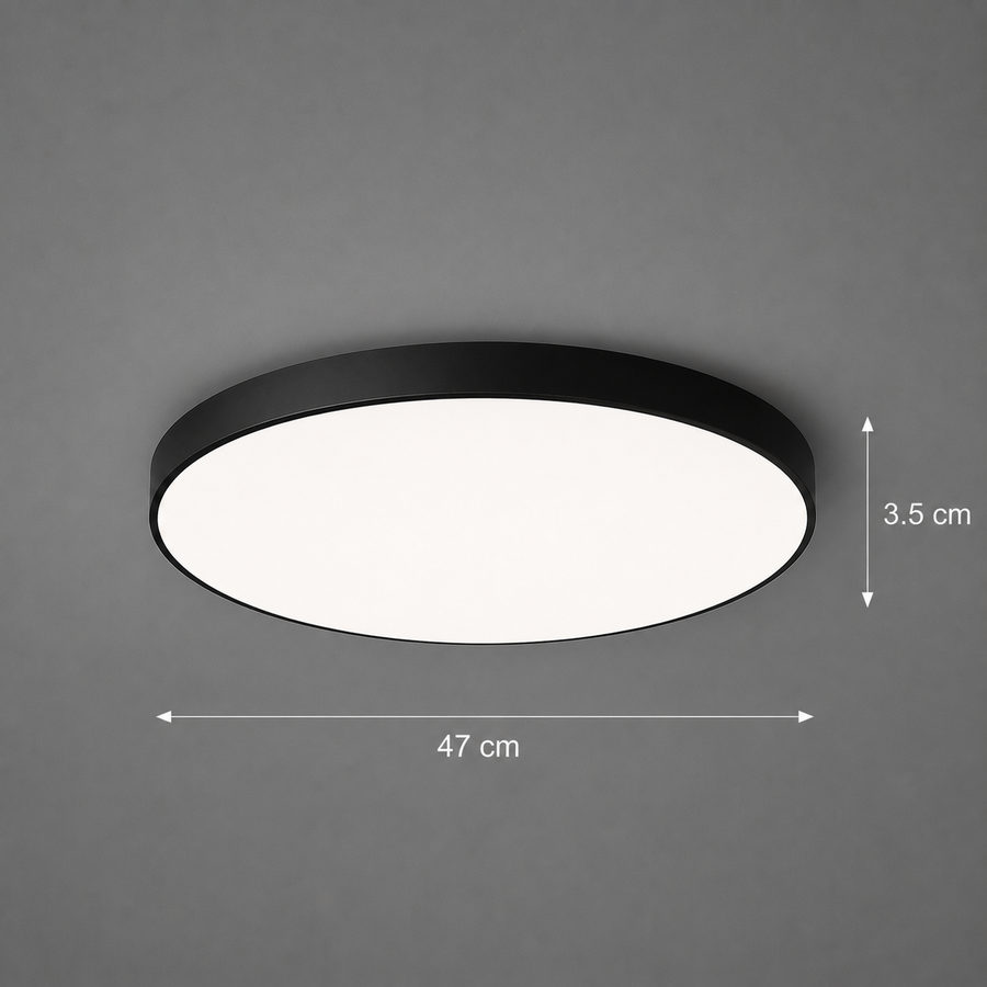 SOLIS LED mennyezeti lámpa 47cm 70W Cold Light Fekete